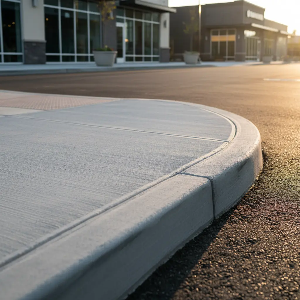 Commercial concrete sidewalk and curb detail - EJT Construction Management
